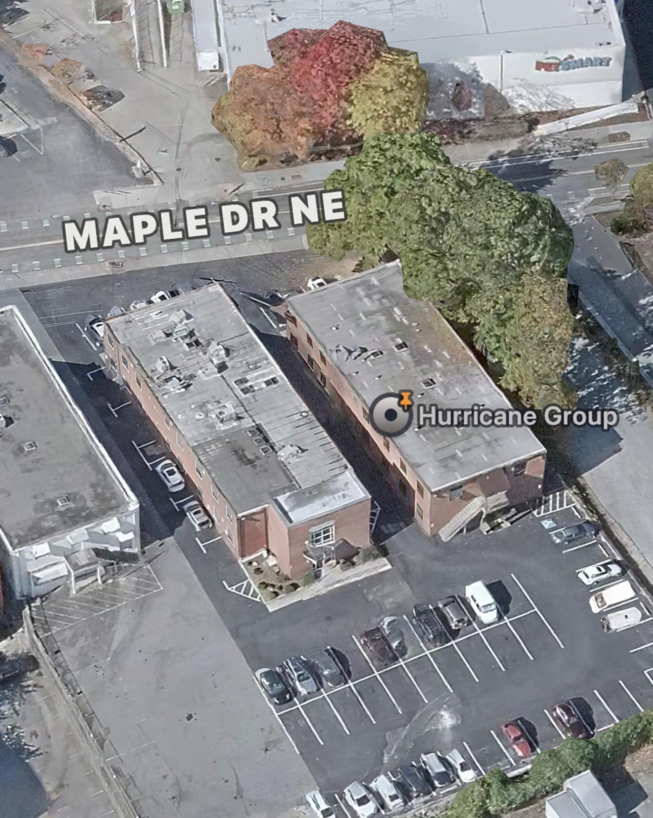 Aerial view of Commercial Air Care office at 3133 Maple Dr #160, Atlanta, GA