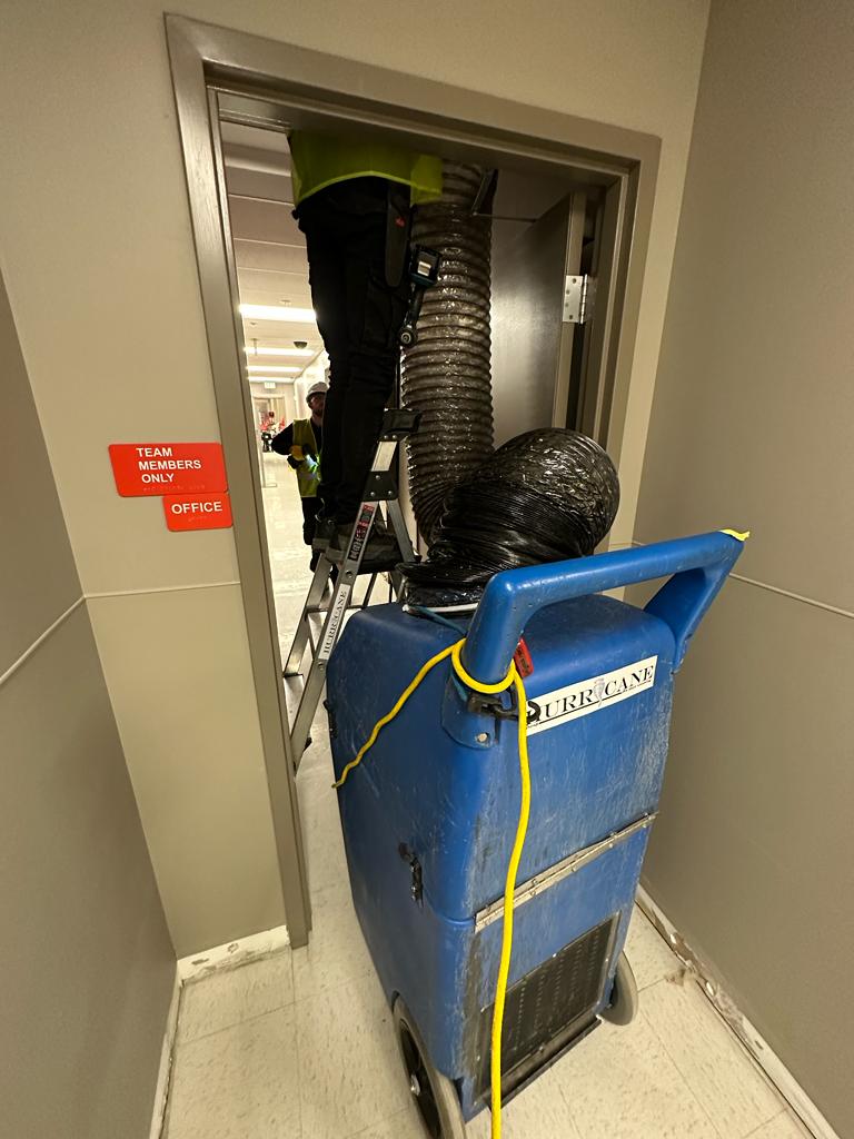 Target back-of-house — Hurricane negative-air machine