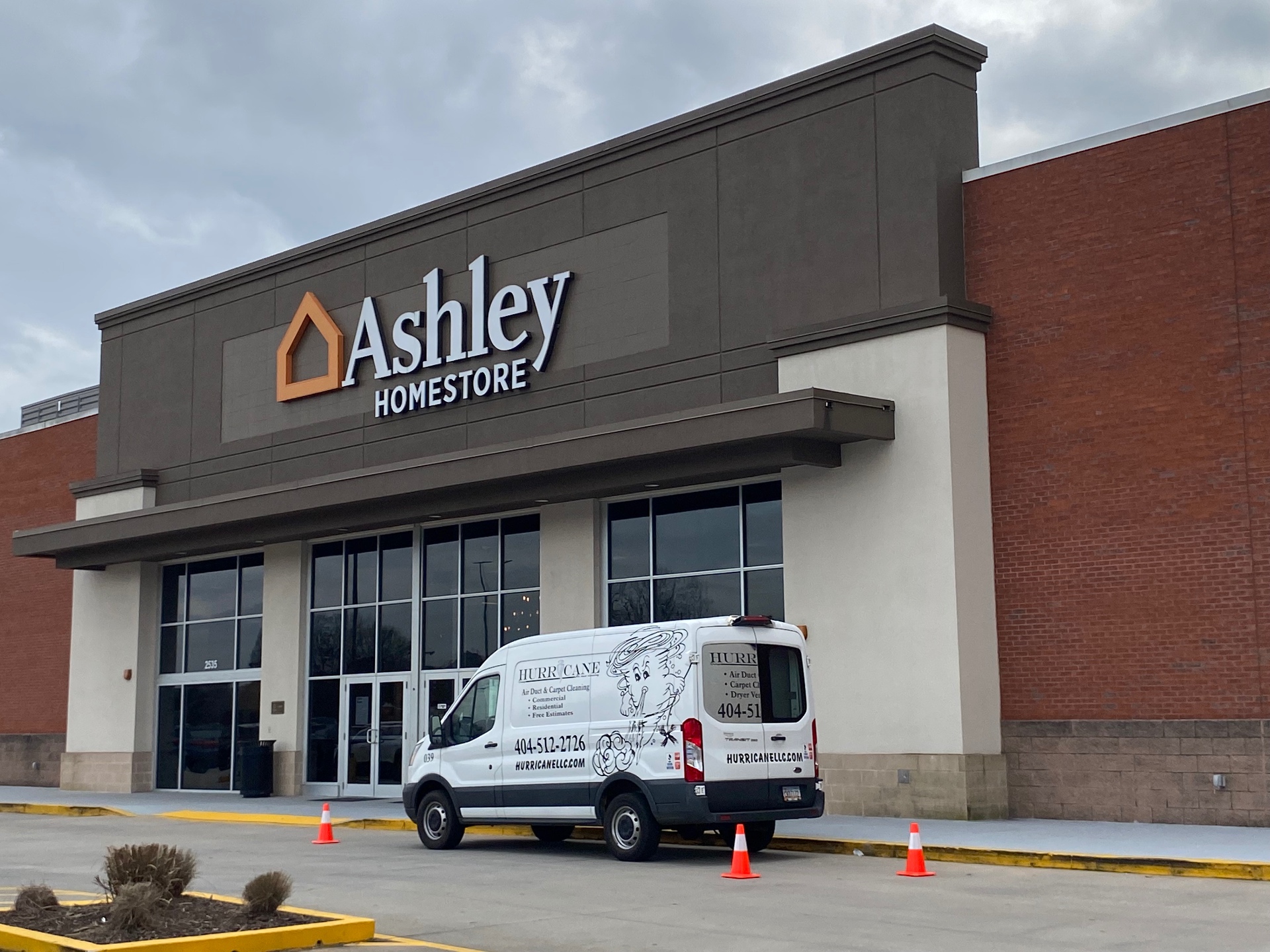 Ashley HomeStore — storefront service arrival