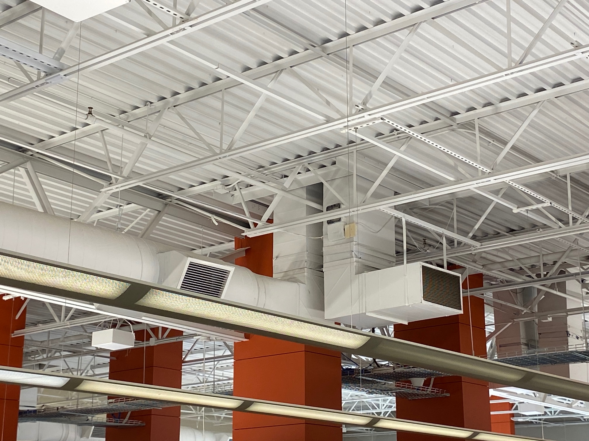 Big-box retail — exposed duct & structural HVAC cleaning