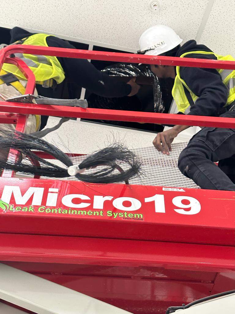 Target — Micro19 leak-containment platform on-site