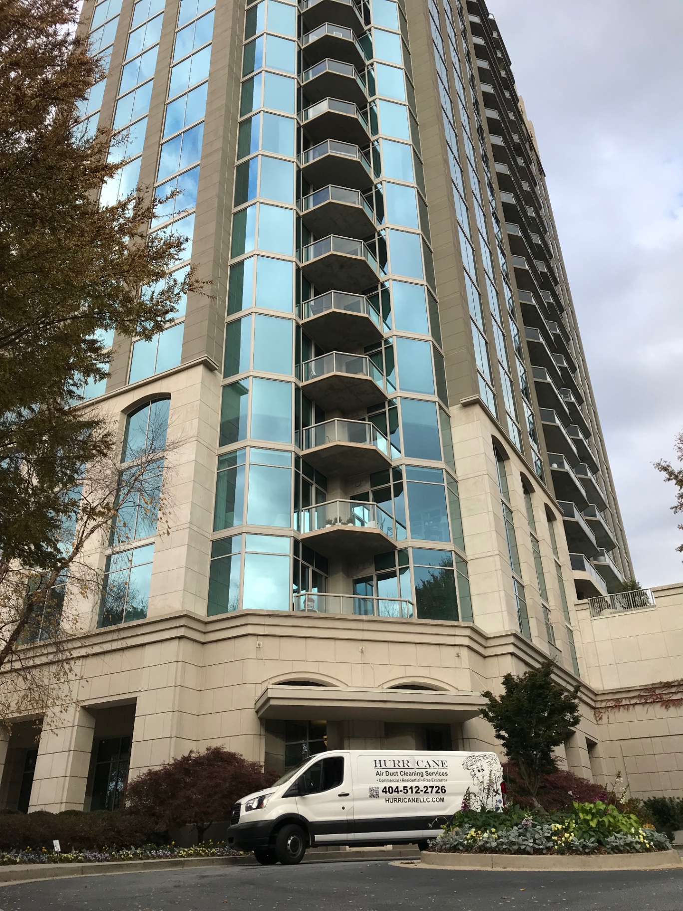 High-rise residential tower — air duct cleaning