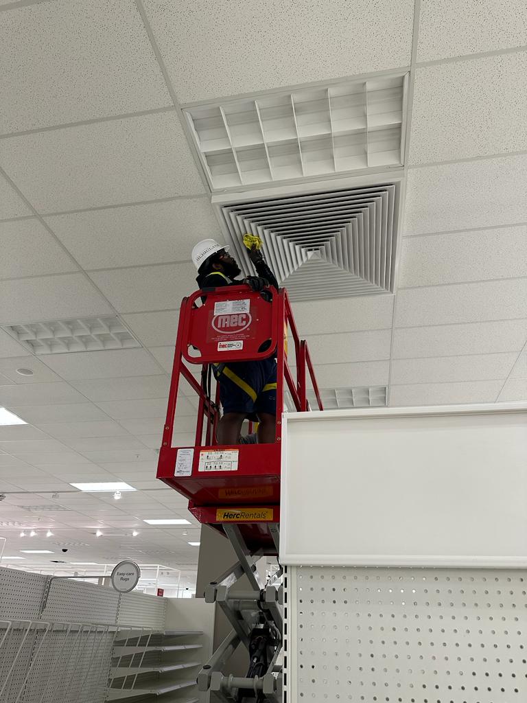 Target — large square diffuser HEPA cleaning